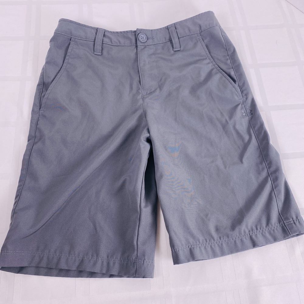 Under Armour Youth‎ Boys Medium YMD Gray Golf Sports Shorts Activewear